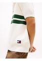 Polo Blanco De Punto Tommy Badge De Corte Regular Tommy Jeans de Tommy Hilfiger