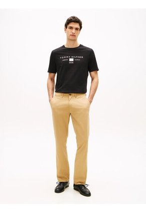 Camiseta Negra De Punto Con Logo Tommy Hilfiger