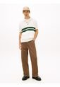 Polo Blanco De Punto Tommy Badge De Corte Regular Tommy Jeans de Tommy Hilfiger