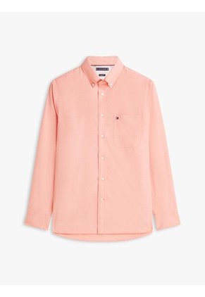 Camisa Naranja Oxford Ligera De Corte Regular Tommy Hilfiger