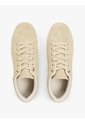 Tenis Beige De Ante Con Logo Metalizado Tommy Hilfiger de Tommy Hilfiger
