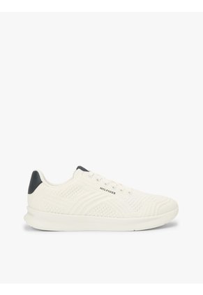 Tenis Blanco De Punto Ligero Con Logo Tommy Hilfiger