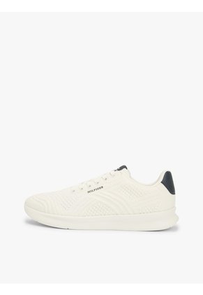 Tenis Blanco De Punto Ligero Con Logo Tommy Hilfiger