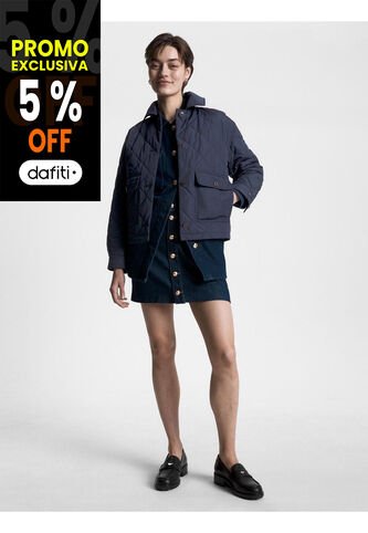 Chaqueta Con Diseño Acolchado A Rombos Mujer Azul Tommy Hilfiger Tommy Hilfiger