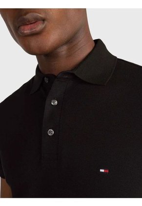 Polo 1985 Collection De Piqué Y Corte Slim Hombre Negro Tommy Hilfiger