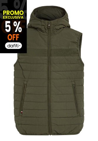 Chaleco Acolchado Con Cierre Hombre Verde Tommy Hilfiger Tommy Hilfiger