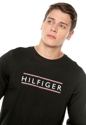Camiseta Manga Larga Negro Tommy Hilfiger