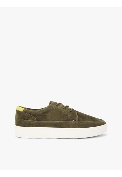 Tenis Verde Light Hybrid Con Gamuza Tommy Hilfiger