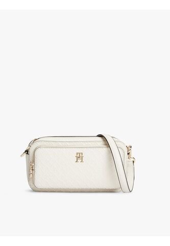 Bolso Beige Cruzado Tipo Cámara Con Monogramas TH Tommy Hilfiger Tommy Hilfiger
