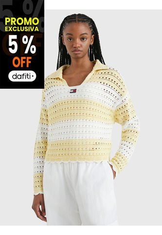 Saco De Croché De Rayas Para Mujer Tommy Jeans Tommy Hilfiger