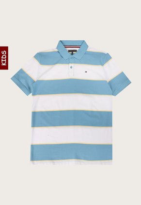 Polo Blanco-Celeste-Amarillo Tommy Hilfiger Kids