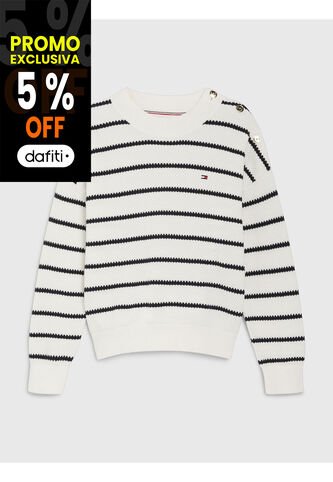 Saco Manga Larga Para Niña Blanco Tommy Hilfiger Tommy Hilfiger