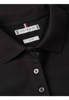Polo Negro 1985 Collection Slim De Piqué Tommy Hilfiger