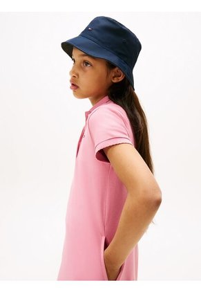 Vestido Rosado Tipo Polo Con Cuello A Contraste Tommy Hilfiger