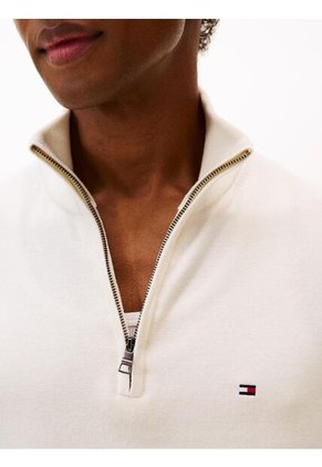 Saco Blanco Con Cuello Perkins Y Cremallera Tommy Hilfiger