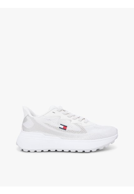 Tenis Blanco De Malla Con Suela Dentada Tommy Hilfiger