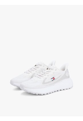 Tenis Blanco De Malla Con Suela Dentada Tommy Hilfiger