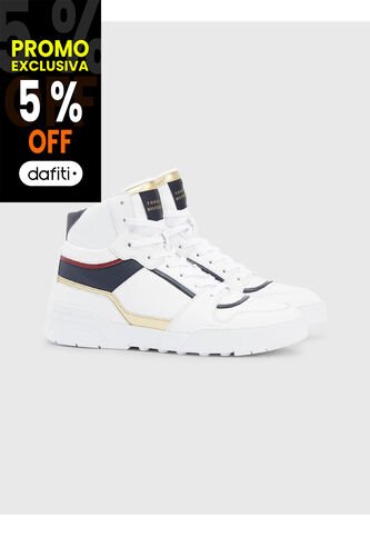 Tenis Altas Con Suela Cupsole Mujer Blanco Tommy Hilfiger Tommy Hilfiger