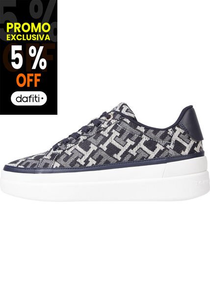 Tenis Con Suela Cupsole En Tejido Denim Tommy Hilfiger