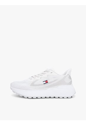 Tenis Blanco De Malla Con Suela Dentada Tommy Hilfiger