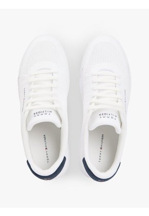 Tenis Blanco De Punto Con Logo Tommy Hilfiger