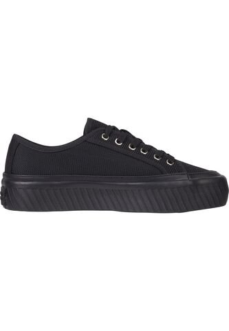 Tenis Negro De Cordones Con Plataforma Tommy Hilfiger Tommy Hilfiger