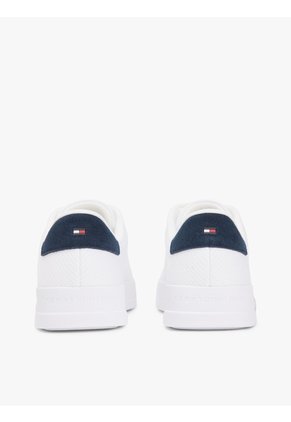 Tenis Blanco De Punto Con Logo Tommy Hilfiger