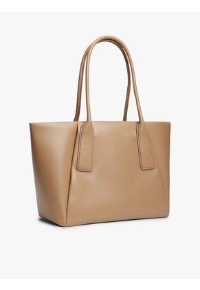 Bolso Beige Tote Essential Con Logo Metálico Tommy Hilfiger