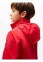 Rompe Rojo Viento Con Capota Y Parche Del Logo Tommy Hilfiger de Tommy Hilfiger