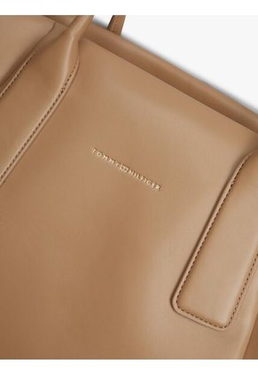 Bolso Beige Tote Essential Con Logo Metálico Tommy Hilfiger