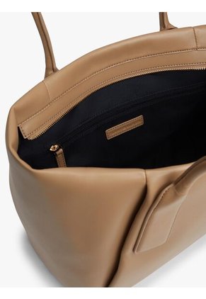 Bolso Beige Tote Essential Con Logo Metálico Tommy Hilfiger