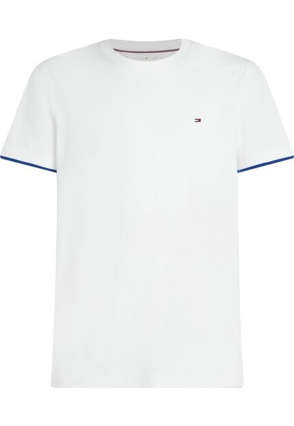 Camiseta Blanca De Corte Slim Con Logo Tommy Hilfiger