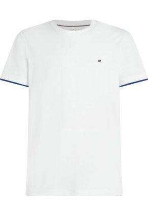 Camiseta Blanca De Corte Slim Con Logo Tommy Hilfiger