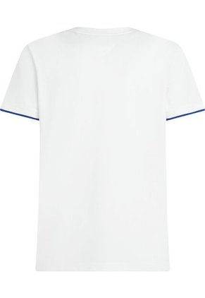 Camiseta Blanca De Corte Slim Con Logo Tommy Hilfiger