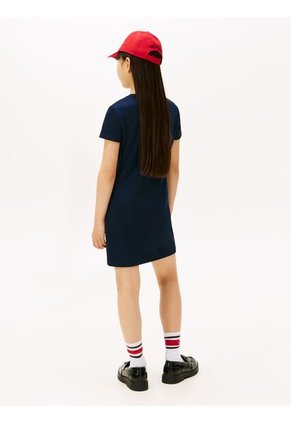 Vestido Azul Camisero Manga Corta Tommy Hilfiger