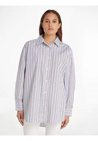 Camisa Oversize Con Cinta Distintiva Mujer Blanco Tommy Hilfiger Tommy Hilfiger