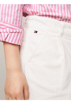 Pantalón Blanco Chino De Pana Con Pierna Ancha Tommy Hilfiger