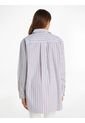 Camisa Oversize Con Cinta Distintiva Para Mujer Tommy Hilfiger de Tommy Hilfiger