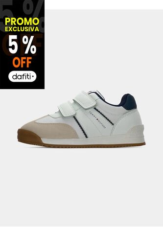 Tenis Multicolor De Corte Bajo Con Cierre De Velcro Tommy Hilfiger Tommy Hilfiger