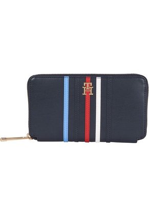 Billetera Azul Con Cremallera Para Mujer Tommy Hilfiger