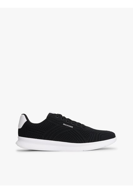 Tenis Negro De Punto Ligero Con Logo Tommy Hilfiger