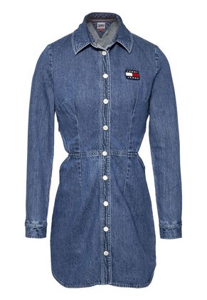 Vestido Vaquero Camisero Con Cintura Ajustada Mujer Azul Tommy Jeans