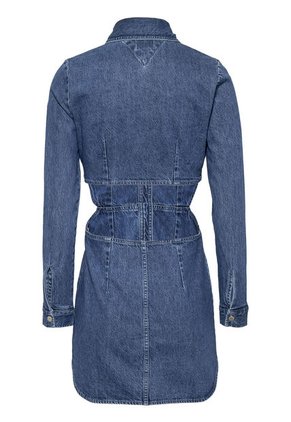 Vestido Vaquero Camisero Con Cintura Ajustada Mujer Azul Tommy Jeans