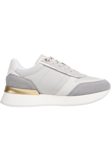 Tenis Gris Con Paneles Metalizados Tommy Hilfiger