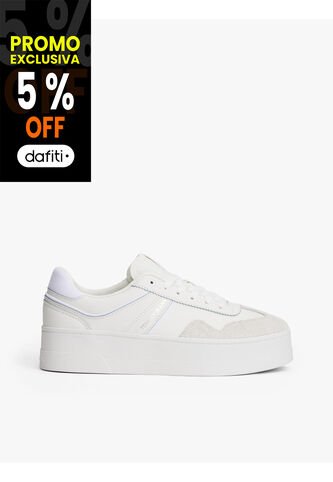 Tenis Blanco The Greenwich De Cuero Tommy Hilfiger Tommy Hilfiger