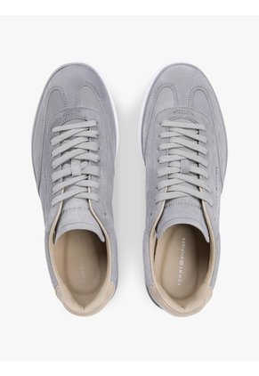 Tenis Gris De Ante Con Logo En Relieve Tommy Hilfiger