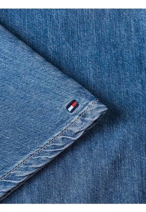 Falda Azul Denim Con Cinturón De Cuerda Tommy Hilfiger