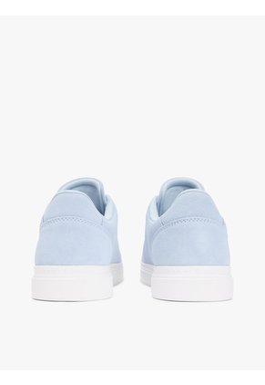 Tenis Celeste De Ante Con Logo Metalizado Tommy Hilfiger