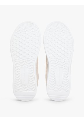 Tenis Beige De Punto Ligero Con Logo Tommy Hilfiger