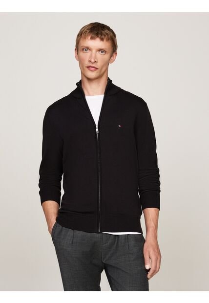 Saco Negro De Cuello Perkins Con Cremallera Tommy Hilfiger